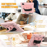 Funda protectora de silicona y PC a prueba de golpes con diseño de robot en color de contraste y soporte para iPad Air 2022/2020 10.9 y Samsung Galaxy Tab A7 10.4 (2020) T500/T505